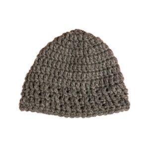 Cozy Grey Baby Crochet Beanie